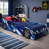 Super Speed Blue Racing Car Single Bed features 3D wheels and is finished in bright gloss laminated finish. The perfect first bed for all kids.