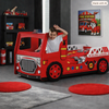 Turn bedtime into an exciting rescue mission with our Fire Engine Car Bed!  Fun and realistic fire engine design, complete with printed ladders, wheels, and LED headlights.