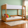 The Gisborne King Single Bunk Bed is a modern, space-saving solution for kids' bedrooms, perfect for families looking for a safe and stylish low-profile bunk. With its sleek woodgrain finish and minimalist design, this bunk bed is ideal for small rooms, offering comfort and practicality without compromising on style.