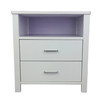 Quincy White Two Drawer Bedside Table