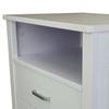 Quincy White Two Drawer Bedside Table