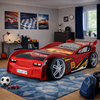 Turn bedtime into an exciting adventure with the Red Jones Racing Car Bed, designed to ignite imagination and make sleep time fun!