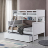 Springfield Single Over Double Bunk with Single Trundle features a modern style bunk bed with an closed slated head and foot boards. 