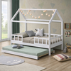 Discover the Colina House Single Bed, the perfect combination of style, functionality, and fun for your child’s bedroom. Designed with a house-shaped frame, this wooden single bed creates a cozy and playful sleeping space. Available with an optional trundle, it's ideal for sleepovers or extra guests.