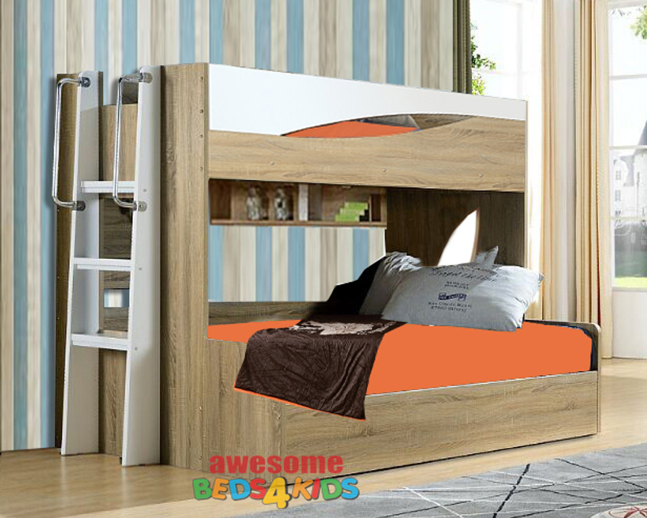 Bunk bed clearance with mattress set