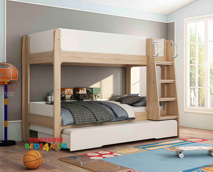 Wooden Bunk Single Bunk Beds For Kids Skyler Single Bunk Bed With