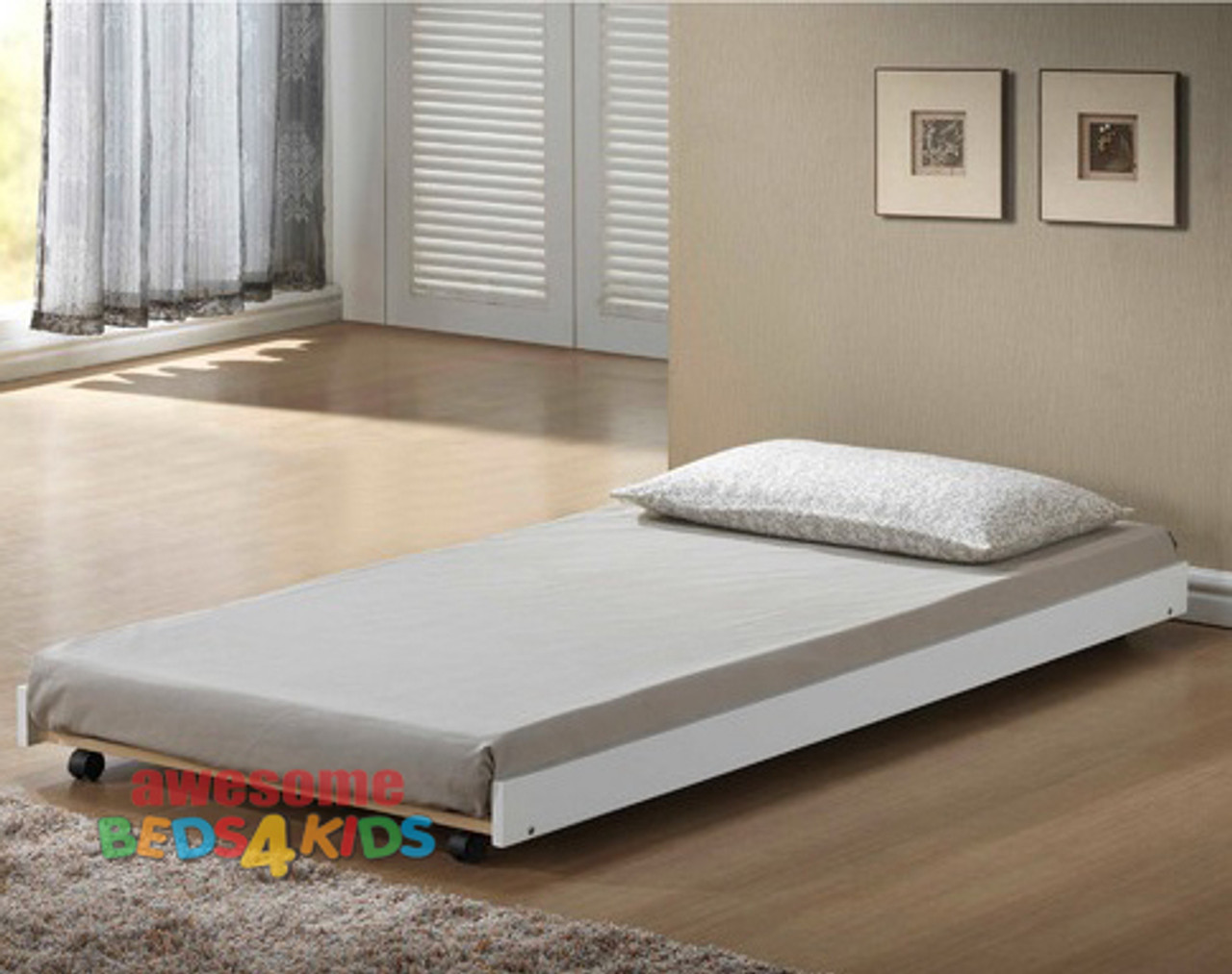 Quincy Trundle Bed | White Bed Frame | Single Trundle Bed | King Single ...