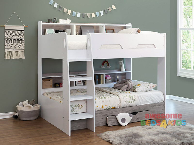 Castel Single Bunk Bed with Drawer Castel Bunk Bed Single Bunk