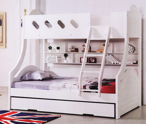 Cloudy Triple Bunk Bed – Elegant Functional Storage Bunk