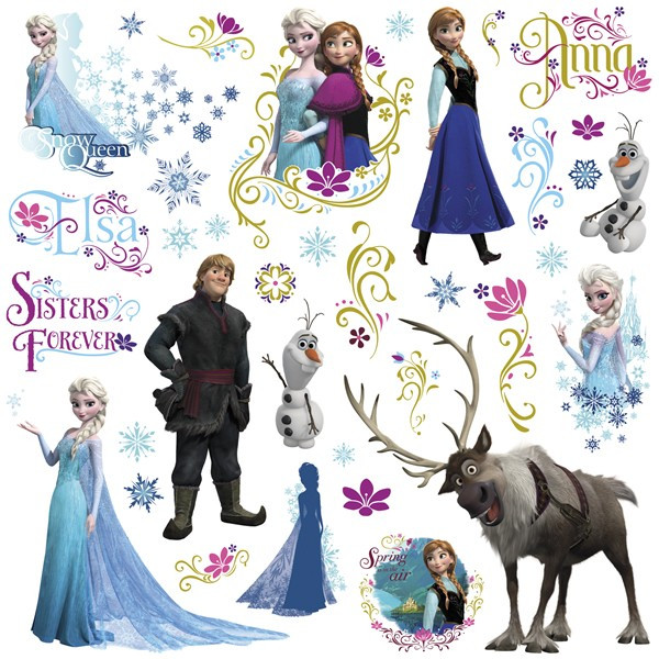 Frozen Wall stickers with Glitter Wall Decals Wall Stickers