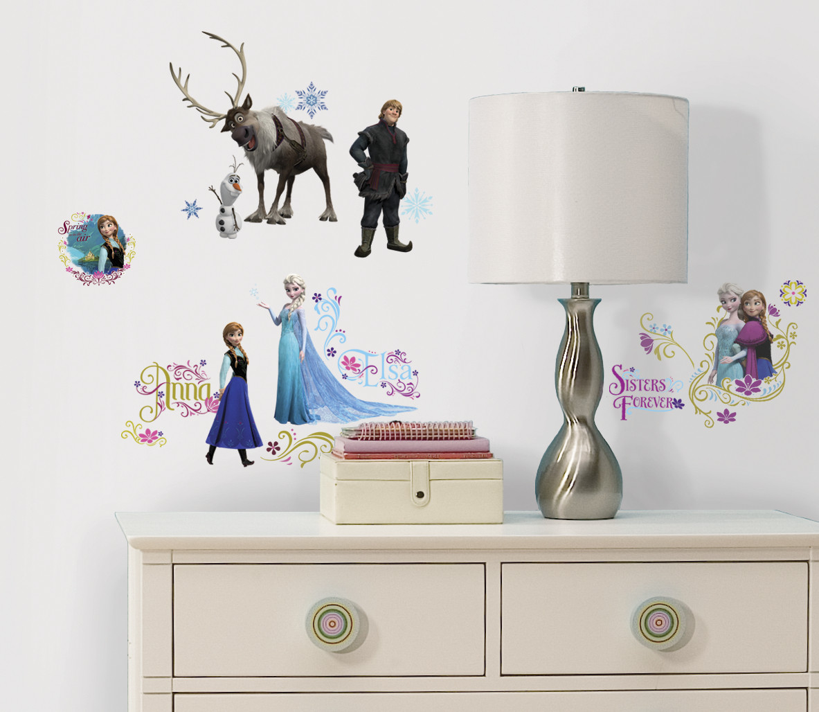 Frozen Wall stickers with Glitter Wall Decals Wall Stickers