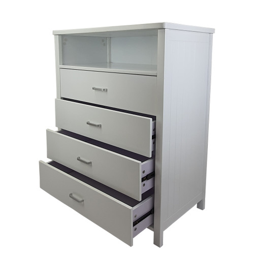 Quincy White Four Drawer Tallboy Quincy White Four Drawer Tallboy