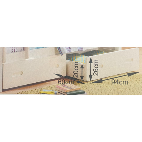 Optional Under Bed Drawers - Available in White, Grey or Antique Oak Optional Under Bed Drawers - Available in White, Grey or Antique Oak