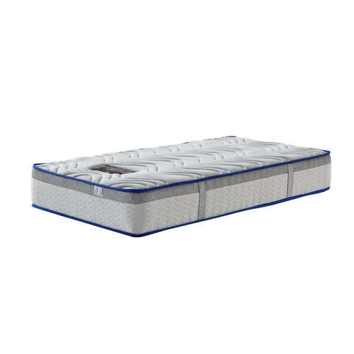 Single Bedzone 23cm Allrounder Pocketspring Boxed Mattress features a no turn pocket spring mattress with a medium foam comfort layers. Perfect for all bed types trundles, top bunks and racing car beds. Medium Feel.