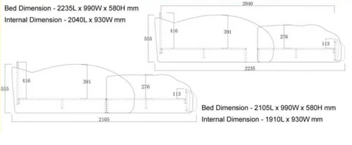 MACH 2 Racing Car Bed – Adjustable for a Long Single or Standard Single