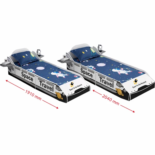 SPACE SHUTTLE Bed Adjustable Size - Ready to go to the stars