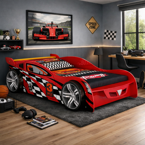 King Single No 3 Night Speeder is our latest design and far away the one of coolest car bed on the market!