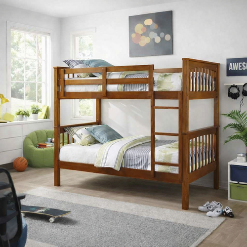 Upgrade your child's bedroom with the Brighton Single / Single Bunk Bed with optional Drawers, a perfect blend of functionality, safety, and style. Designed for growing families, this high-quality bunk bed offers a space-saving solution without compromising on comfort. Available in multiple colors and configurations, it seamlessly converts into separate beds, adapting to your needs over time.