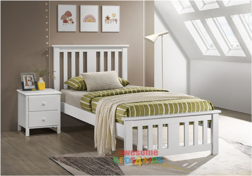 Lilly King Single Bed White | Kids King Single White Bed | King Single White Bed | Awesome Beds ...