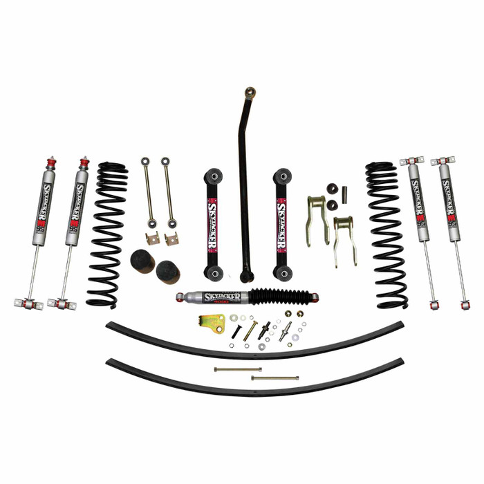Skyjacker 4.5" Front Dual Rate Long Travel Coil Suspension Kit w/Rear Add-a-Leaf's & M95 Monotube Shock