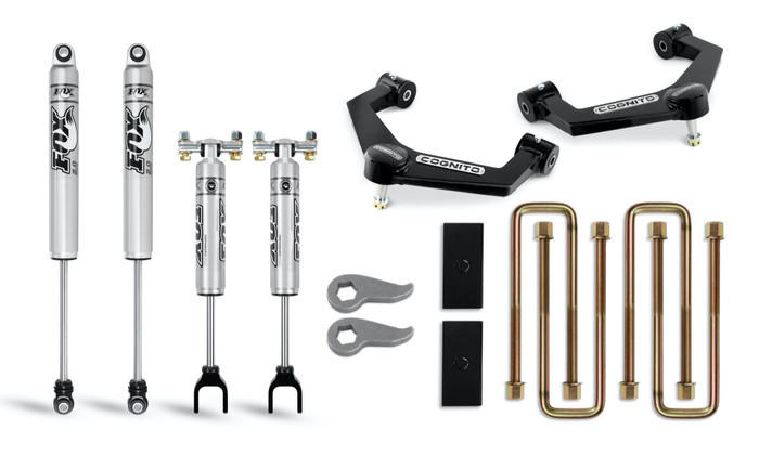 Cognito 3" Performance Leveling Lift Kit w/Fox PS 2.0 IFP Shocks 20-24 GM 2500/3500 2wd/4wd