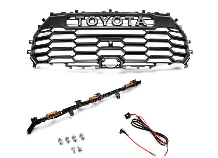 OEM TRD Pro Grille + OEM Raptor Lights Kit Tundra 2022+