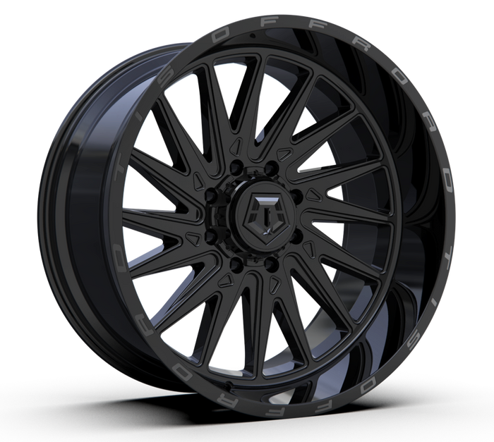 TIS 547B 20x10 Gloss Black 5x150 -19mm  4.75" B/S 2.25" Lip