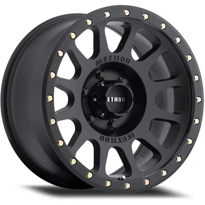 Method NV 305 - 16x8, Matte Black, 0 Offset, 4.5" B/S