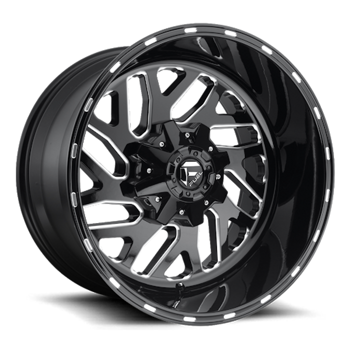 Fuel D581 Triton  Gloss Black & Milled  20x10  -19mm   4.75" B/S   6-139.7mm