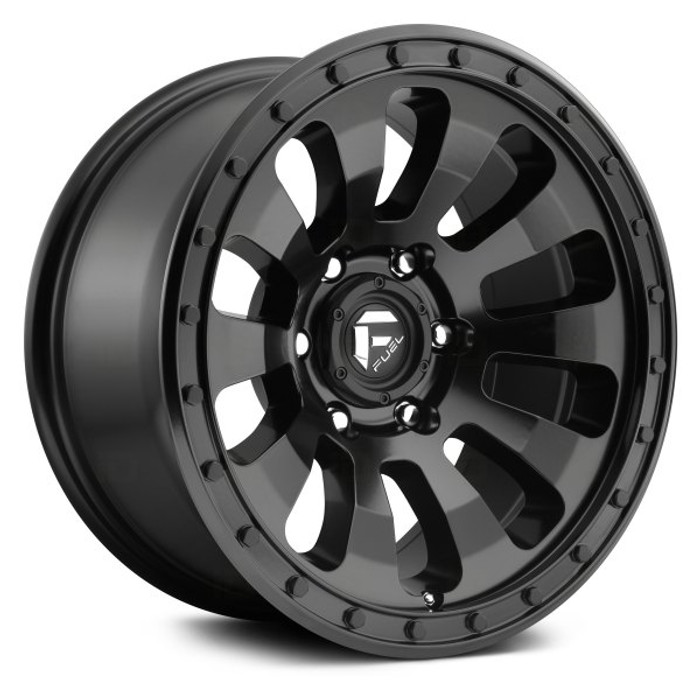 Fuel D630 Tactic 18x9 Matte Black +1 Offset 6-135