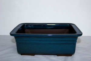 pewter Blue Tint  9.75"L & 10.75"L bonsai  pot