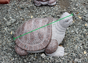 Solid Granite Stone Turtle Decorative Statue - Maple Brown Small (In-Store Pick Up Only) - Top View Image