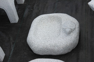 Birdbath with Baby Turtle on Edge Granite Stone Water Basin 16"D Birdbath with Baby Turtle on Edge Granite Stone Water Basin 16"D