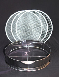 Large Japanese Stainless Steel Bonsai Soil Sieve - 4 Piece Set - Main Image Large Japanese Stainless Steel Bonsai Soil Sieve - 4 Piece Set - Main Image