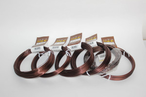 Japanese Anodized AL. bonsai wire  Dark brown --- 100g
