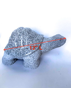 Granite stone turtle decorative statue =salt and pepper color small 12"L x 7"W
