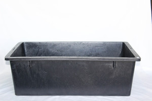 FRB resin pot-26.75"L -- resistance with harsh temperature  & cracking , black color