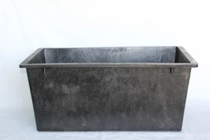 FRB resin pot-25.5"L -- resistance with harsh temperature  & cracking , black color