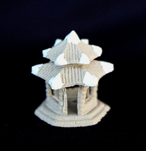 0.5"L x 0.75"H Double Roof Pavilion Mudmen Bonsai Figurine - Main Image 0.5"L x 0.75"H Double Roof Pavilion Mudmen Bonsai Figurine - Main Image