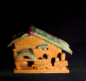 2.75"L x 2.75"H  Large Hut Mudmen Bonsai Figurine - Main Image 2.75"L x 2.75"H  Large Hut Mudmen Bonsai Figurine - Main Image