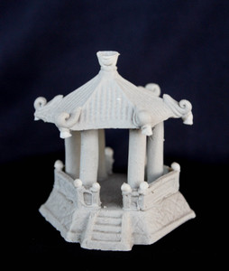 3.5"L x 2.75"H Single Roof Hexagon Pagoda Pavilion Mudmen Bonsai Figurine - Main Image 3.5"L x 2.75"H Single Roof Hexagon Pagoda Pavilion Mudmen Bonsai Figurine - Main Image