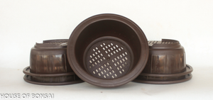 Circle 8.25" D x 3.5"H Bonsai Plastic Training Pot - Set of 5 - Main Image Circle 8.25" D x 3.5"H Bonsai Plastic Training Pot - Set of 5 - Main Image