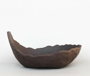 Japanese Yokkaichi Dark Brown Clay Unglazed Crescent Moon Shape 8.2"L x 6.2"W x 4.9"H Irregular Ceramic Bonsai Pot - Main Image Japanese Yokkaichi Dark Brown Clay Unglazed Crescent Moon Shape 8.2"L x 6.2"W x 4.9"H Irregular Ceramic Bonsai Pot - Main Image