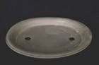 Japanese  Dark Brown Clay Unglazed Oval 11.75"L x 9.25"W x 2.25"H Slim