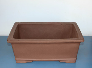 Chinese Guangzhou (Standard Quality) Medium Brown Unglazed Rectangle 15.75"L x 11.5"W x 6.5"H Ceramic Bonsai Pot - Main Image Chinese Guangzhou (Standard Quality) Medium Brown Unglazed Rectangle 15.75"L x 11.5"W x 6.5"H Ceramic Bonsai Pot - Main Image