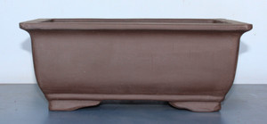 Chinese Guangzhou (Standard Quality) Medium Brown Unglazed Rectangle 15.25"L x 12"W x 6.5"H Ceramic Bonsai Pot - Main Image Chinese Guangzhou (Standard Quality) Medium Brown Unglazed Rectangle 15.25"L x 12"W x 6.5"H Ceramic Bonsai Pot - Main Image