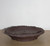Japanese Nanban Handmade Style Dark Brown Clay Unglazed Circle 7"Dia x 1.5"D