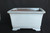 White cracked marble glazed bonsai pot 19.5"L