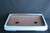 White cracked marble glazed bonsai pot 23.75"L