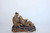 4"L  x  2"H  Old Couple relaxing  on Bench Mudmen Bonsai Figurine